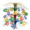Party Central Pack of 6 Yellow and Green Happy 40th Birthday Party Cascading Table Centerpieces 18"